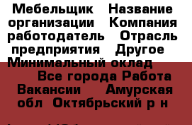 Мебельщик › Название организации ­ Компания-работодатель › Отрасль предприятия ­ Другое › Минимальный оклад ­ 30 000 - Все города Работа » Вакансии   . Амурская обл.,Октябрьский р-н